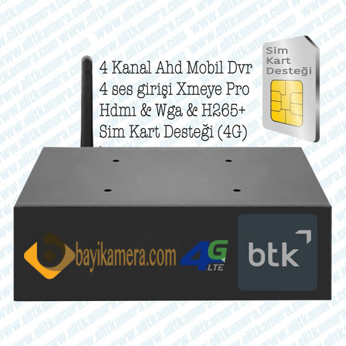 BYCAM 1207 4 Kanal Ahd Mobil Xmeye Dvr ( S�M KARTLI )