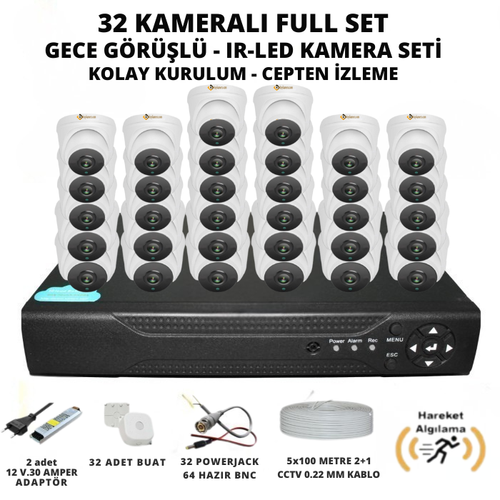 BYCAM 32 Kameral� �� Mekan 5 Mega Piksel Sony Lensli Full Paket G�venlik Sistemi