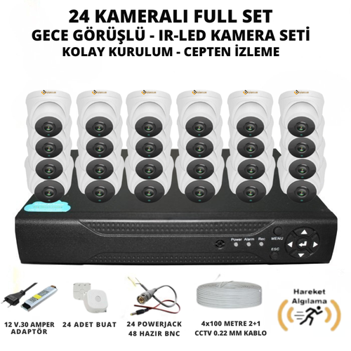 BYCAM 24 Kameral� �� Mekan 5 Mega Piksel Sony Lensli Full Paket G�venlik Sistemi