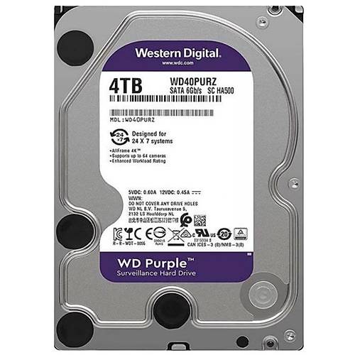 4 TB 3.5 5400RPM 64MB PURPLE WD10PURX 7/24 G�VENL�K D�SK� HDD