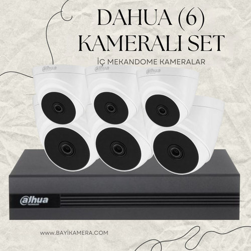DAHUA  6 Kameral� Dome Full Paket G�venlik Seti Sistemi