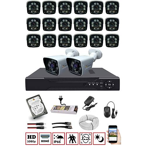 Bycam Ahd 20 Kameral� 1080p G�venlik Seti