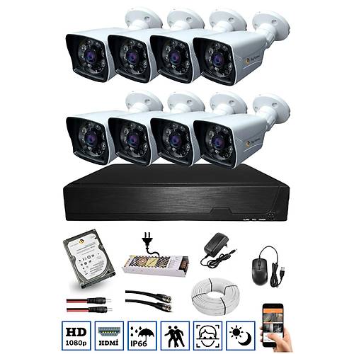 Bycam Ahd 8 Kameral� 1080p G�venlik Seti