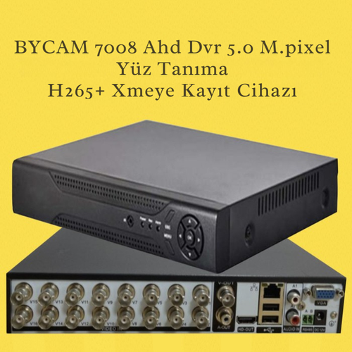 BYCAM  HD-7008 8 Kanal Ahd Kay�t Cihaz� Xmeye H265+ Y�z tan�ma
