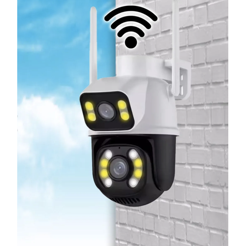 BYCAM 8 Megapixel Ultra HD �ift Kameral� D�� cephe Alarml� Kablosuz G�venlik Kamera Sistemi