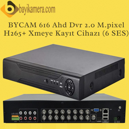BYCAM - 616  16 Kanal 6 Sesli Ahd Kay�t Cihaz� Xmeye 4K Pro seri