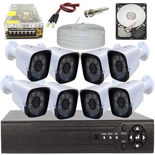 BYCAM Eco 5.0 Megapixel Lensli ( 8 ) Kameral� Full Paket G�venlik Sistemi