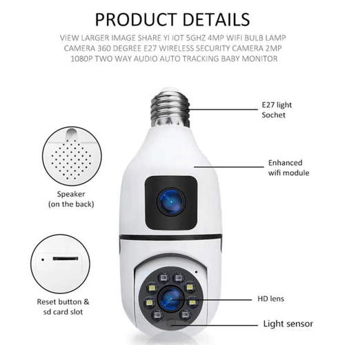 BYCAM 3606  �ift Kameral� 360 Derece Wifi Amp�l Kameras� 1080p Full Hd