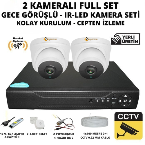 BYCAM �� Mekan 5.0 Megapixel Sony Lensli ( 2 ) Kameral� Full Paket G�venlik Sistemi