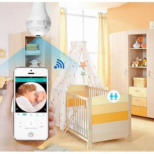 BYCAM 3607  360 Derece Panoromik Wifi Amp�l Kamera 1080p Full Hd