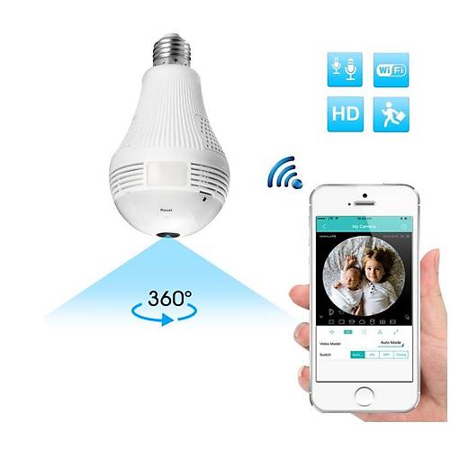 BYCAM 3607  360 Derece Panoromik Wifi Amp�l Kamera 1080p Full Hd