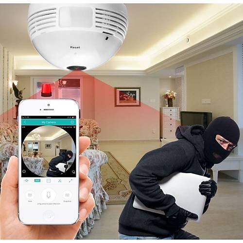 BYCAM 3607  360 Derece Panoromik Wifi Amp�l Kamera 1080p Full Hd