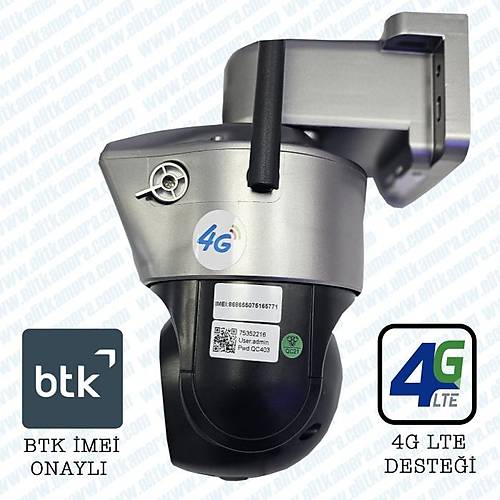 BYCAM 3505  G�ne� panelli ve sim kartl� 360 Derece �ift Kameral�  Speddome Kamera Geceg�r��l� Su Ge�irmez
