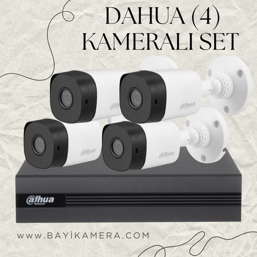 DAHUA  4 Kameral� Full Paket G�venlik Seti Sistemi