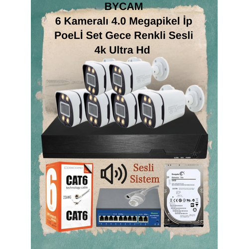 BYCAM Nvr Poe Kit  ( �P ) 6  Kameral� Haz�r Tak �al��t�r Set