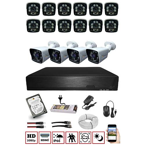 Bycam Ahd 16 Kameral� 1080p G�venlik Seti