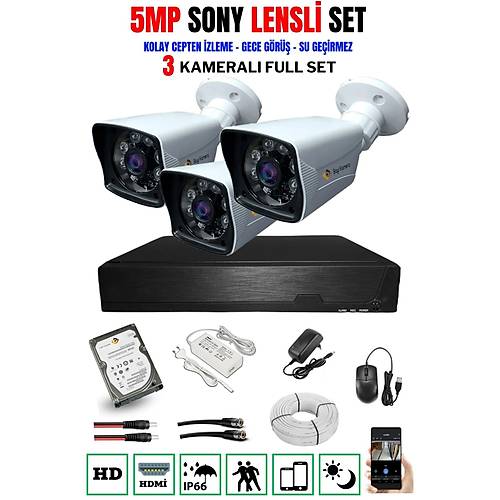 Bycam Ahd 3 Kameral� 1080p G�venlik Seti
