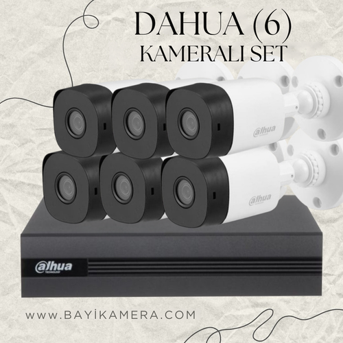DAHUA  6 Kameral� Full Paket G�venlik Seti Sistemi
