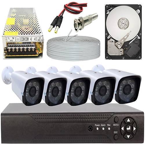 BYCAM Eco 5.0 Megapixel Lensli ( 5 ) Kameral� Full Paket G�venlik Sistemi
