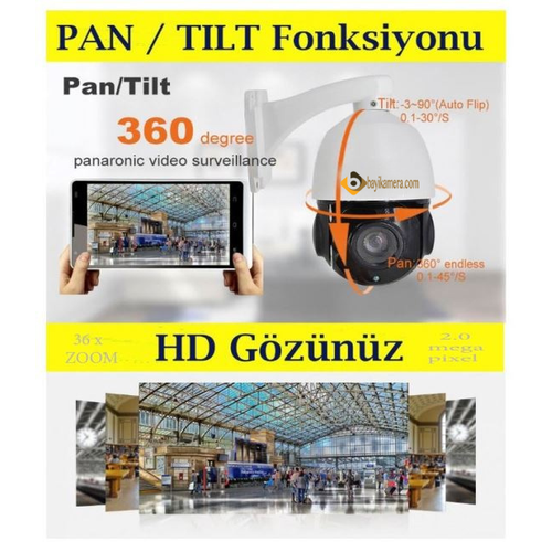 BYCAM Ahd 7040 Mini Speedome 5x zoom Kamera 2.0 M.pixel