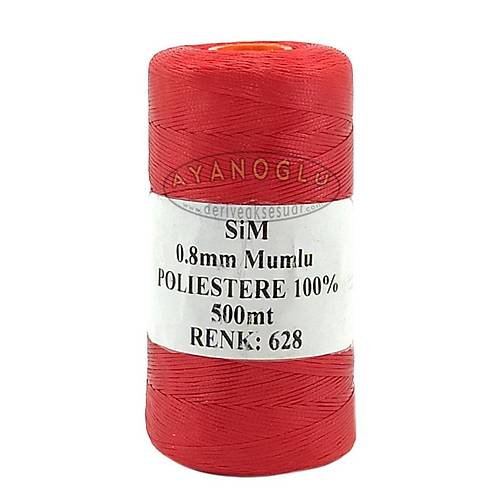 SM MUMLU PLK - 0.8 mm (METRELK) KIRMIZI NO:628