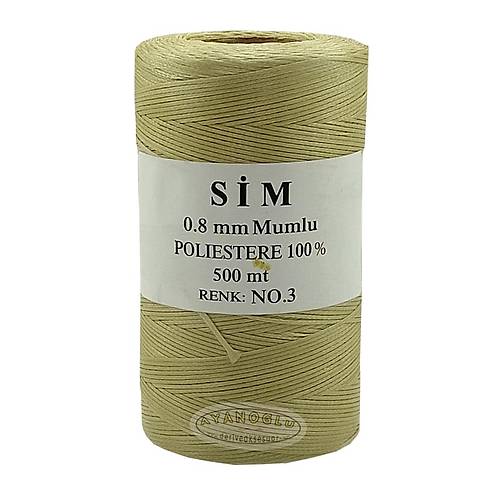 S�M MUMLU �PL�K - 0.8 mm (METREL�K) KOYU KREM NO:3