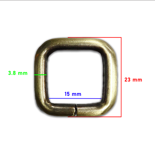 Kare �er�eve Halka, 1.5 cm, F�r�al� Antik, (Brushed Antique)