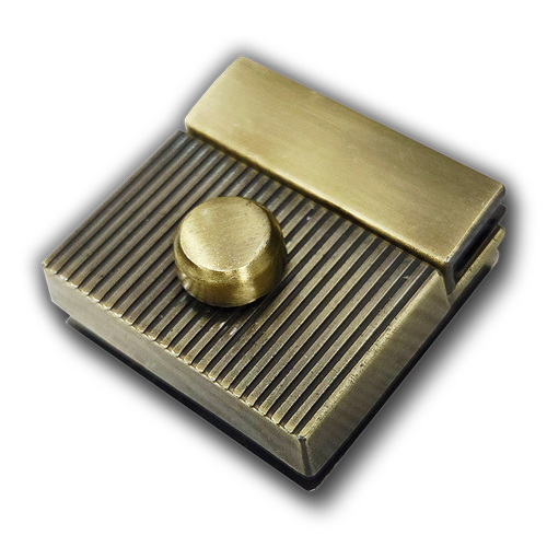 �anta Kilidi, Kapatma Klipsi, �izgili, Kare Stil, F�r�al� Antik, Brushed Antique