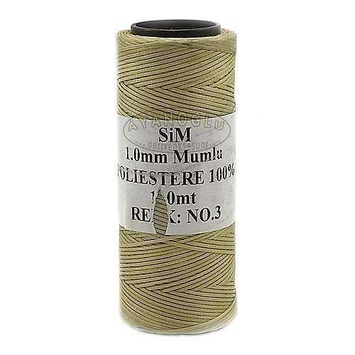 S�M MUMLU �PL�K - 1 mm (100 m.) KOYU KREM NO:3