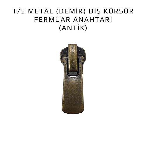 T/5 FERMUAR BA�LI�I - K�RS�R (METAL & DEM�R ve KEM�K D�� UYUMLU) - ANT�K (M�N� LONDRA MODEL)