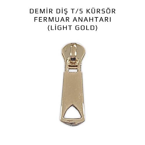 T/5 FERMUAR BA�LI�I - K�RS�R (METAL & DEM�R ve KEM�K D�� UYUMLU) - L�GHT GOLD (KUPA MODEL)
