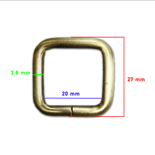 Kare �er�eve Halka, 2 cm, F�r�al� Antik, (Brushed Antique)