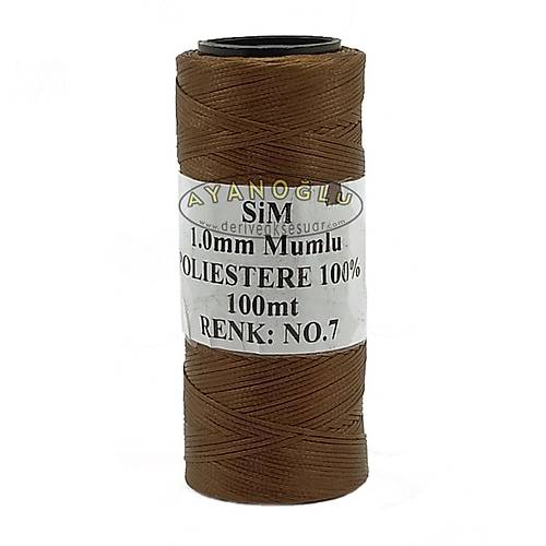 S�M MUMLU �PL�K - 1 mm (100 m.) KAHVE NO:7