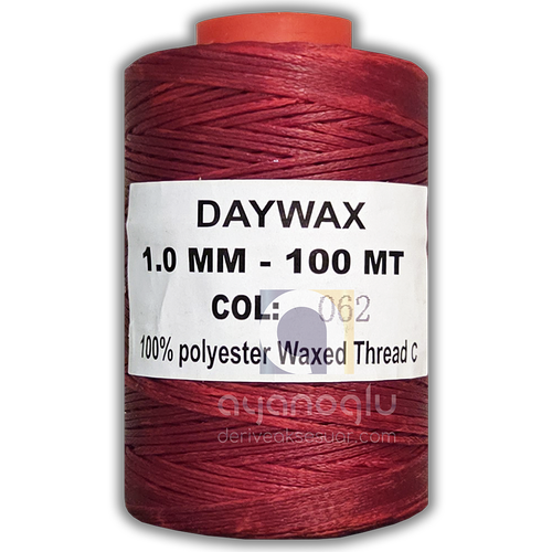 DAYWAX Mumlu �plik, Koyu K�rm�z� (062), 1 mm, 100 metre