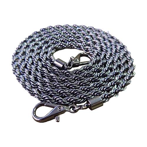 Burgu Model, Kancal� �anta Zinciri, 120 cm, Nikel, Light Gold, Black Nikel