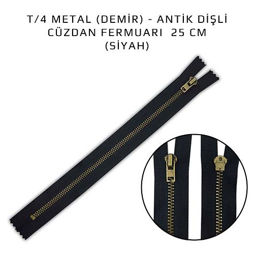 T/4 METAL (DEM�R) - ANT�K D��L� C�ZDAN FERMUARI 25 CM (S�YAH)