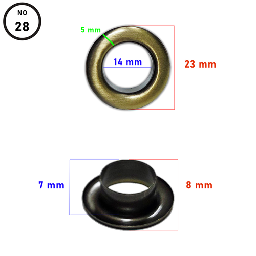 Ku�g�z�, Kaps�l, No:28, F�r�al� Antik, (Brushed Antique) 12 Adet