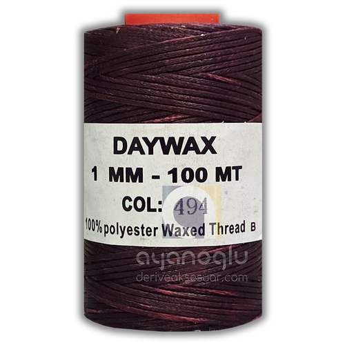 DAYWAX Mumlu �plik, 1 mm, 100 metre, Bordo(494)