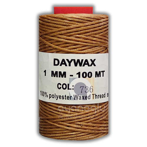 DAYWAX Mumlu �plik, Karamel (736), 1 mm, 100 metre