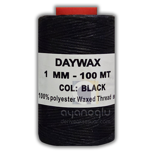 DAYWAX Mumlu �plik, 1 mm, 100 metre, Siyah