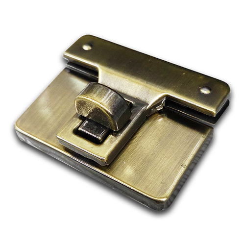 Sac �anta Kilidi, Kapatma Klipsi, Kare Model, F�r�al� Antik, Brushed Antique