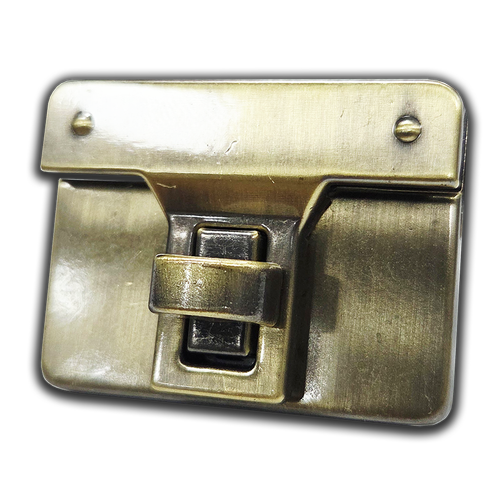 Sac �anta Kilidi, Kapatma Klipsi, Kare Model, F�r�al� Antik, Brushed Antique