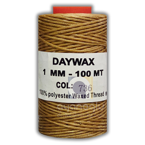 DAYWAX Mumlu �plik, 1 mm, 100 metre, Hardal(736)