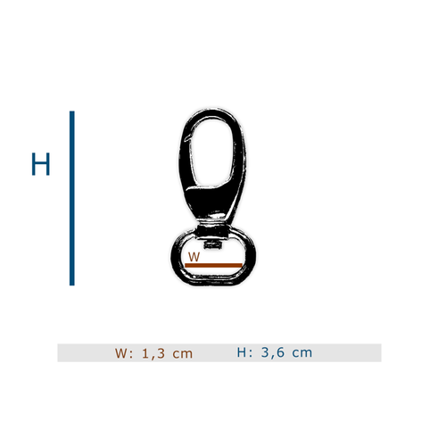 �anta Kancas�, 1.3 cm, Nikel, Black Nikel, Light Gold