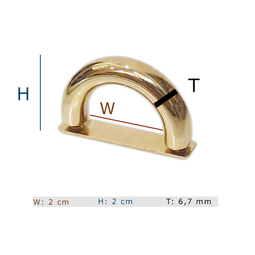 Kulpluk K�pr�, 2 cm (Vidal�) Nikel, Black Nikel, Light Gold