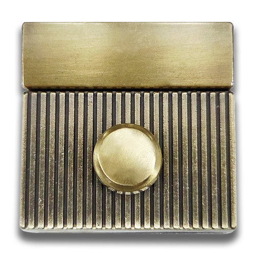 �anta Kilidi, Kapatma Klipsi, �izgili, Kare Stil, F�r�al� Antik, Brushed Antique