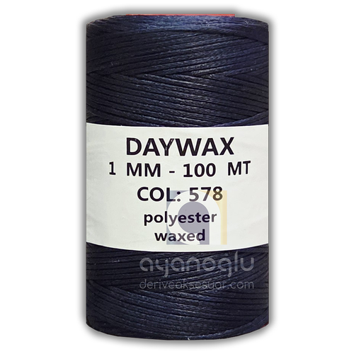 DAYWAX Mumlu �plik, 1 mm, 100 metre, Lacivert(578)