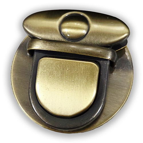 Sac �anta Kilidi, Kapatma Klipsi, Big Model, F�r�al� Antik, Brushed Antique