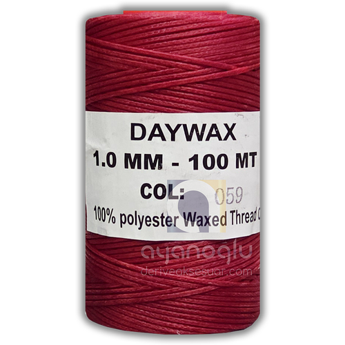 DAYWAX Mumlu �plik, 1 mm, 100 metre, K�rm�z�(059)