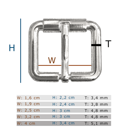 Zamak Toka, 1.6 / 1.9 / 2.5 / 3.2 / 4 cm, Nikel